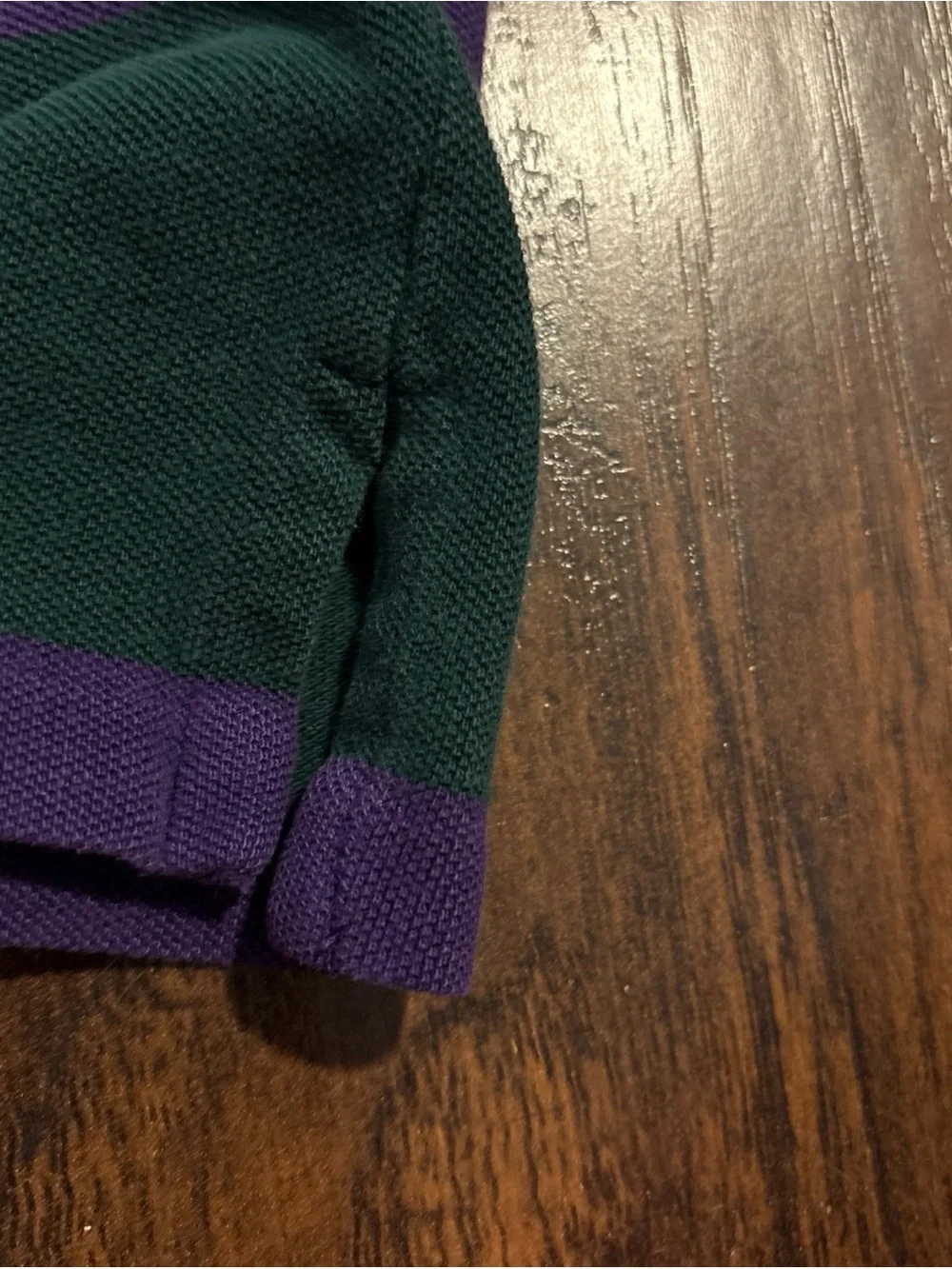 Polo by Ralph Lauren Purple & Green Striped Turtleneck Sweater